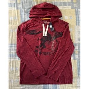 Tommy Hilfiger Long Sleeve "CranApple" Eagle Logo Hooded Sweatshirt Men's XL